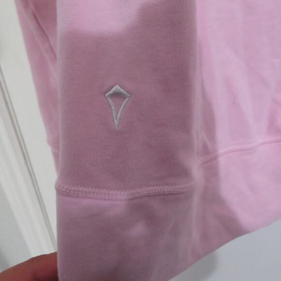 Ivivva Kids Sz 12/14 Pink Sweatshirt Front Pocket Thumbhole Stretchy Sweatshirt - Picture 6 of 6